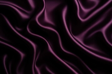 Obraz premium Luxurious deep purple satin fabric with elegant draping and soft studio lighting effects