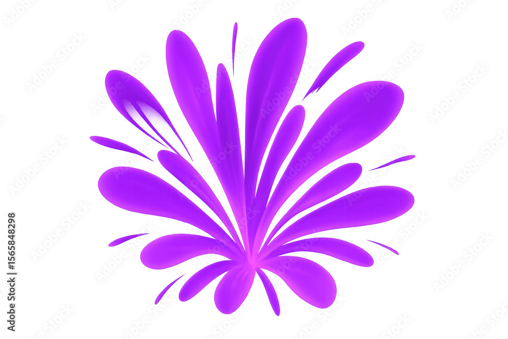 Leinwandbilder Purple paint is splashing on a transparent background, creating a vibrant and dynamic visual effect