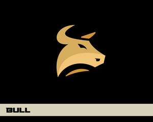 simple abstract head bull cow logo icon symbol design template illustration inspiration