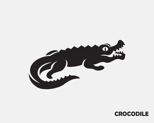 crocodile art style logo icon symbol design template illustration inspiration