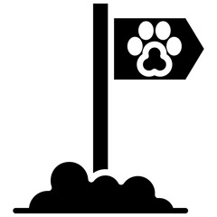 dog park glyph icon
