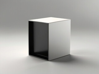 Black box on a white background. 3d rendering illustration. Created using generative AI tools