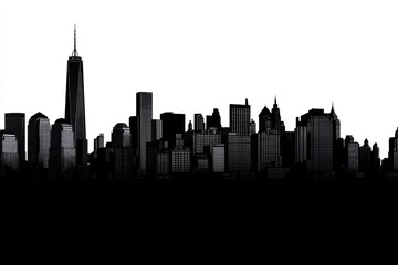 Iconic New York City Skyline Silhouette