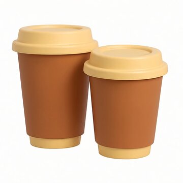 3D Orange F3D Coffee Cupslask Bottle