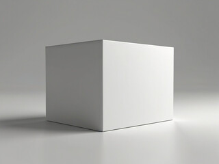 White box on a white background. 3d rendering illustration. Created using generative AI tools