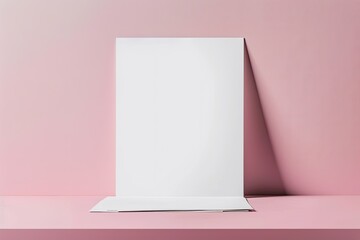 High Definition View of Document Mockup on a Plain Background