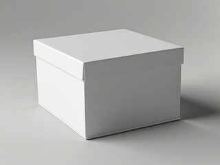 White box on a white background. 3d rendering illustration. Created using generative AI tools