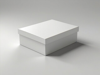White box on a white background. 3d rendering illustration. Created using generative AI tools