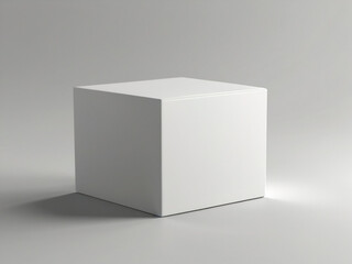 White box on a white background. 3d rendering illustration. Created using generative AI tools