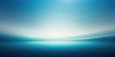 Obraz premium Serene Blue Horizon Abstract Minimalist Ocean Landscape with Gentle Curves and a Calm, Peaceful Atmosphere