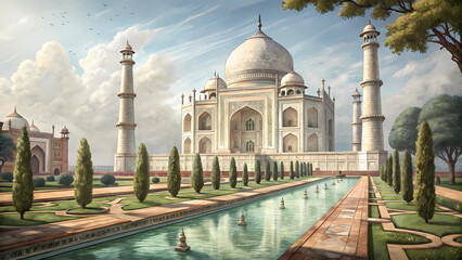 Taj mahal india architecture travel tourism landmark monument historical building famous place asian art dome