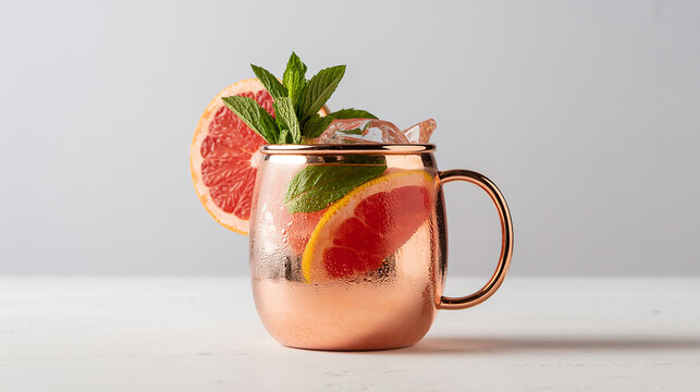 Refreshing Grapefruit Mint Moscow Mule Cocktail Recipe