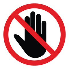 Do Not Touch Symbol High-Resolution Vector Graphic