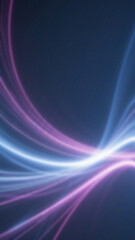 Abstract swirling light streaks in blue and magenta hues against a dark backdrop