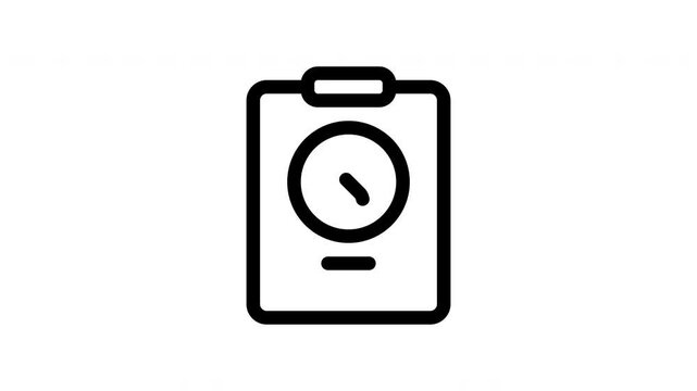 clipboard minimalist stroke animation