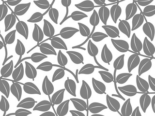 Minimalist Botanical Silhouette Seamless Pattern