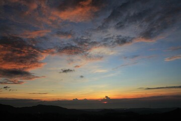 sunset in the sky