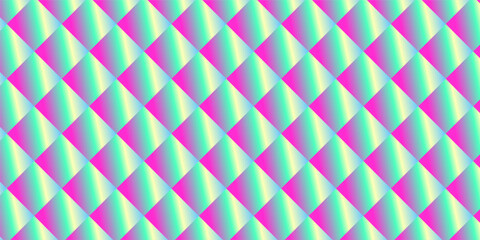 Hologram square seamless pattern background. Template design for banner, poster, social media.