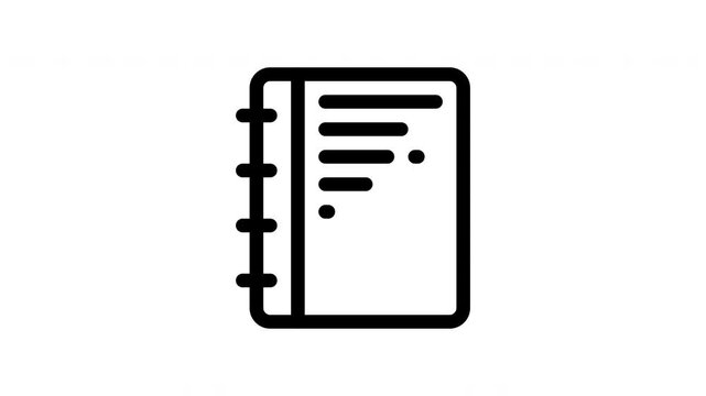 notes minimalist stroke animation