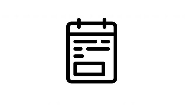 notes minimalist stroke animation