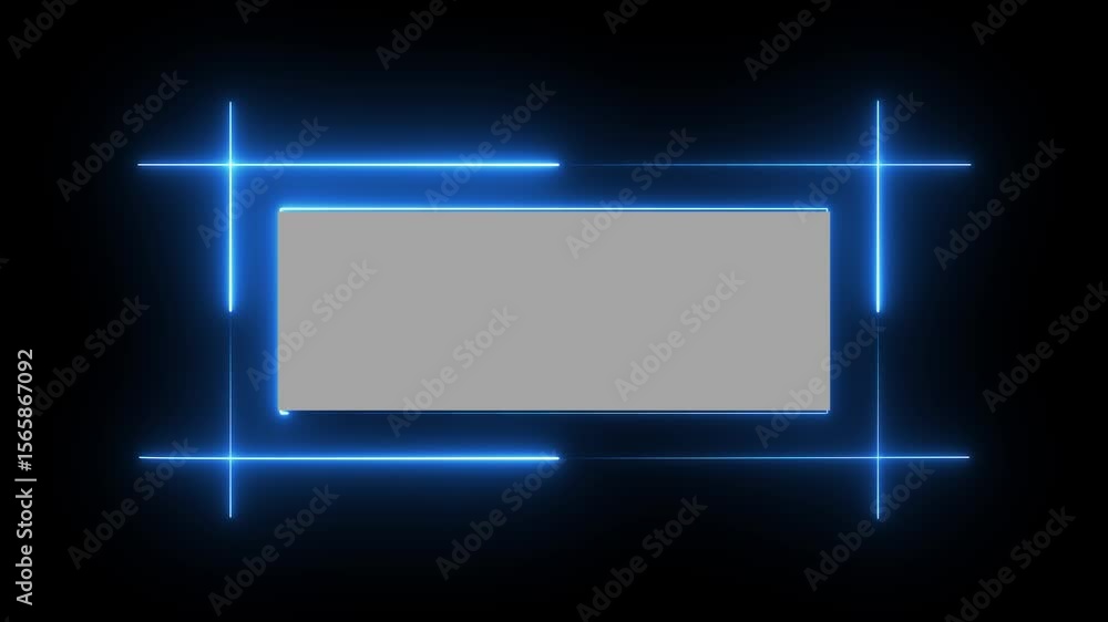 Fototapete abstract glowing purple neon rectangle frame animation. square rectangle picture frame animation ico