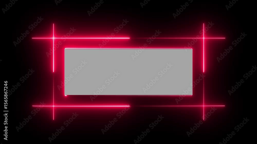 Fototapete abstract glowing purple neon rectangle frame animation. square rectangle picture frame animation ico