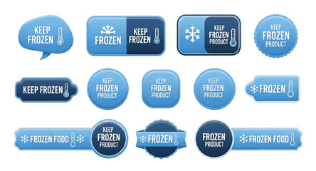 Fototapeta premium Keep Frozen product stickers collection
