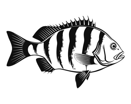 adult sheepshead archosargus probatocephalus marin