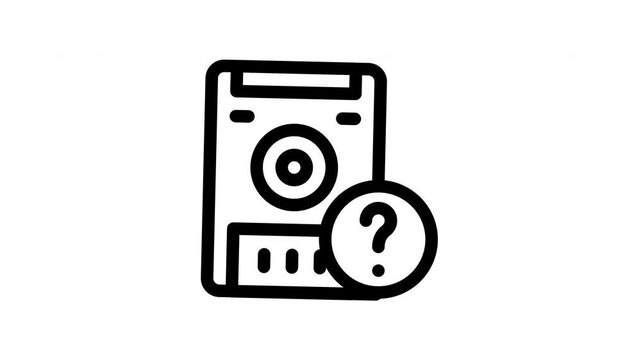 diskette minimalist stroke animation