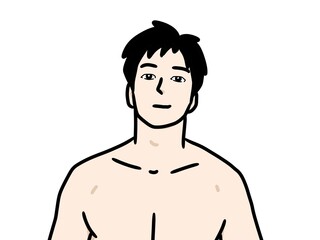 Fototapeta premium cute and cartoon style man