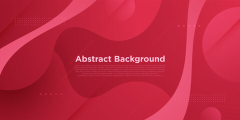 Abstract minimal red wave fluid minimal background. Trendy shapes pattern banner background. Eps10 vector