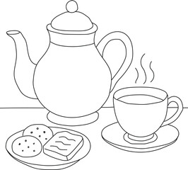 teapot and cup