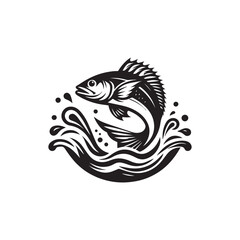logo of fish jumping on water
