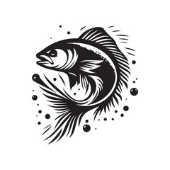 logo of fish jumping on water