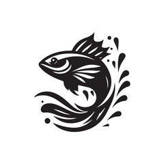 logo of fish jumping on water