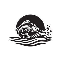 logo of fish jumping on water