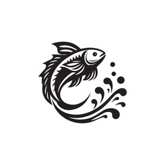 logo of fish jumping on water