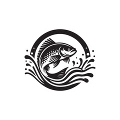 logo of fish jumping on water
