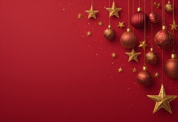 Beautiful luxury christmas balls banner