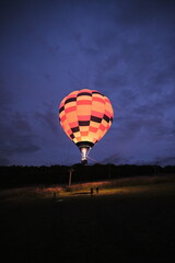 天狗山の夜の熱気球