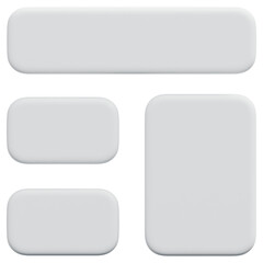 3D Sidebar Content Layout Icon