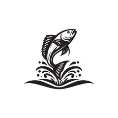 logo of fish jumping on water