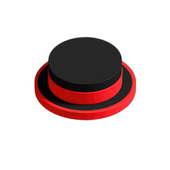 Red and black stacked circles