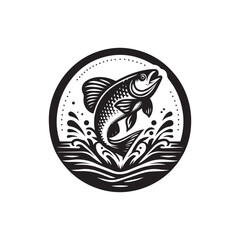 logo of fish jumping on water