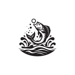 logo of fish jumping on water