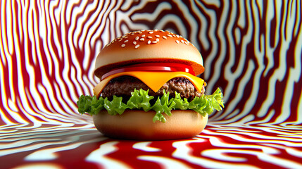 Visually Stimulating Hamburger