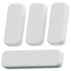 3D Horizontal Card Sections Icon