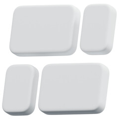 3D Segmented Card Layout Icon