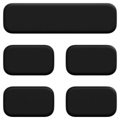 3D Dark Feed Layout Icon