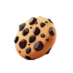 Fototapeta premium Realistic chocolate chip cookie with texture details
